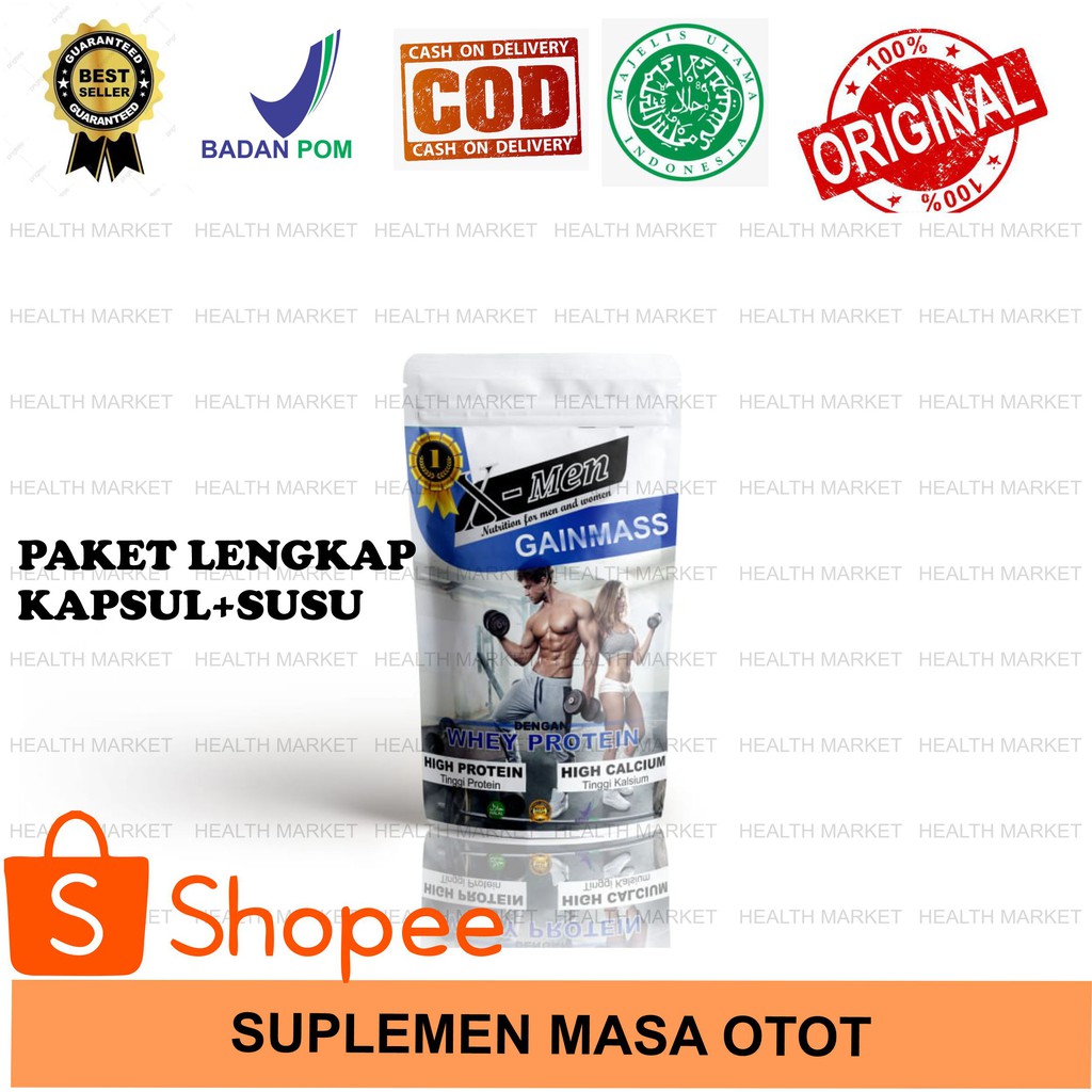 Paket Lengkap Penggemuk Badan X Men Gainmass SUPER WEIGHT GAIN SUPPLEMENT Appeton Pengemuk Badan
