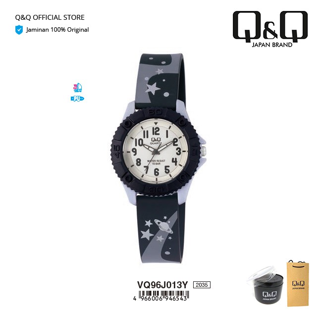 Jam Tangan Q&Q QnQ QQ Original Jam Tangan Anak Fashion Analog Rubber - VQ96 VQ96J Water Resist (P2H1