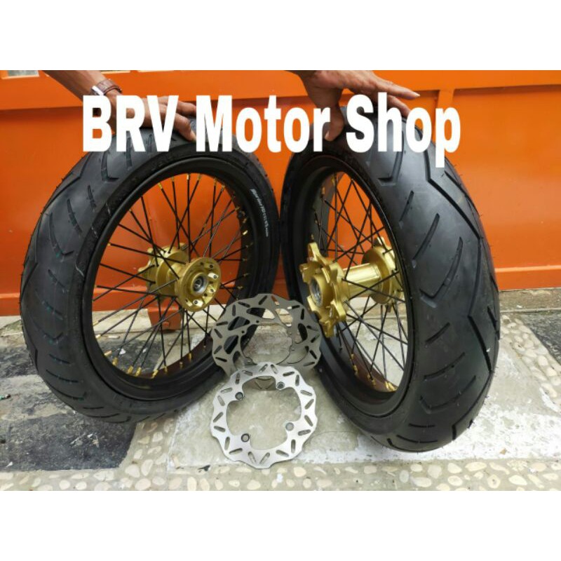 Jual Sepaket Velg Super Moto Honda Crf L Ples Ban Full Set Siap