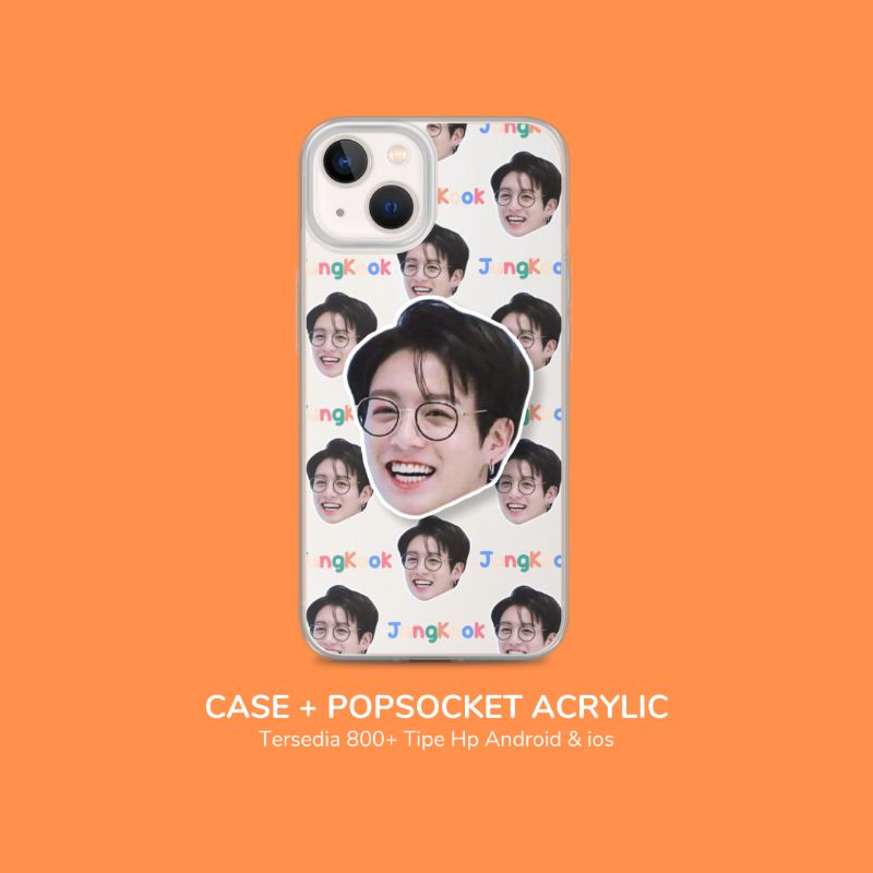 custom case face grid   popsocket acrylic foto sendiri casing softcase all type hp handphone aesthet