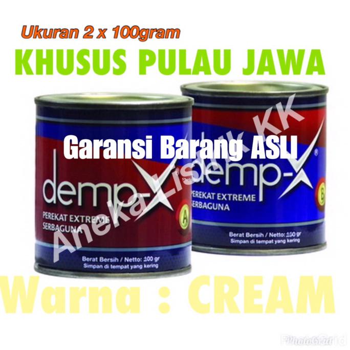 

DEMP X 100GRAM CREAM DEMPX DEMPUL EXTREME SERBAGUNA LEM EMPOXY 200GR