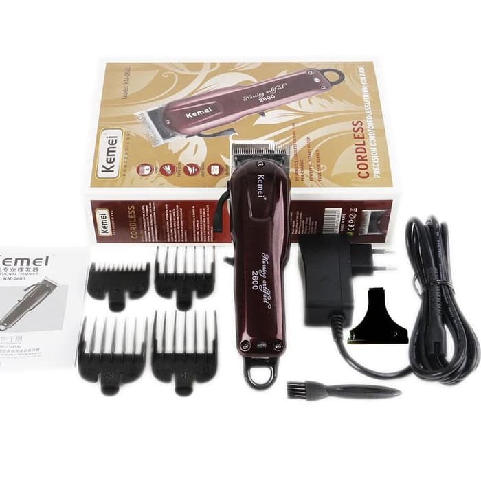 KEMEI 2600 Original Alat Cukur Rambut Cordless Hair Trimmer Clipper KM KM2600 KM-2600