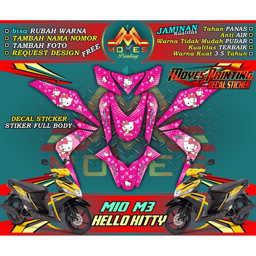Stiker Dekal Mio M3 Decal Stiker Mio M3 Fullbody Strifing Decal Mio M3 Decal Stiker Varesi Hellokity