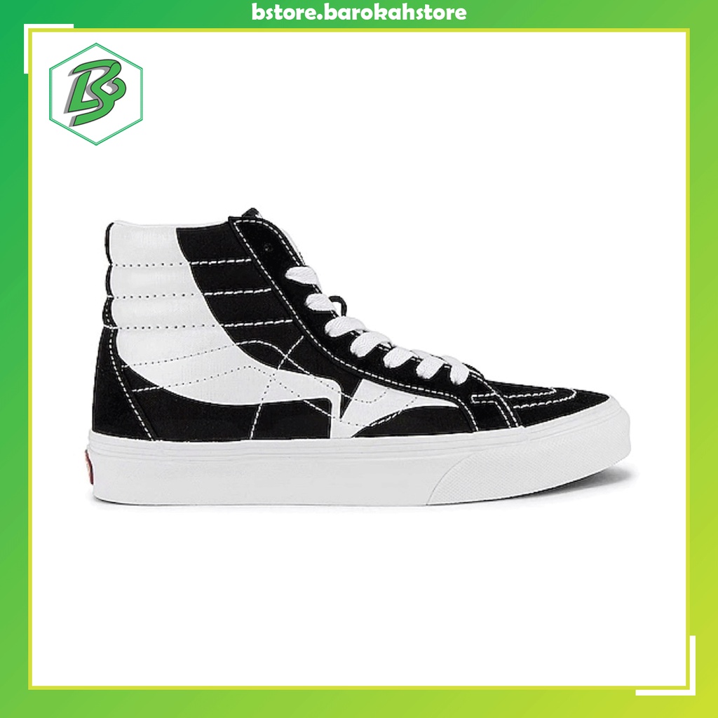 Sneakers Sepatu Vans SK8 Hi Reissue Wrap Black White
