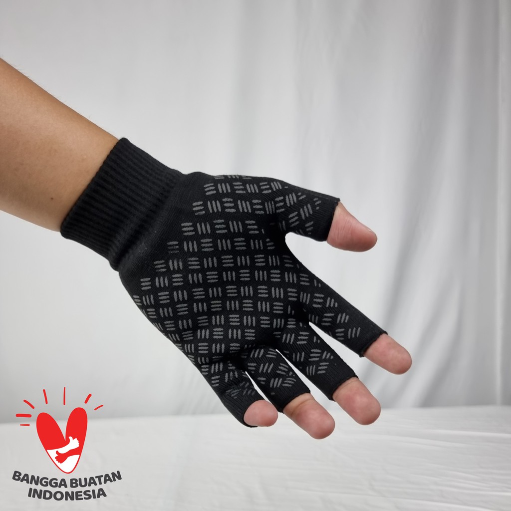 Half Gloves RS v1 | Sarung Tangan Sepeda Motor Anti Slip | Half Finger