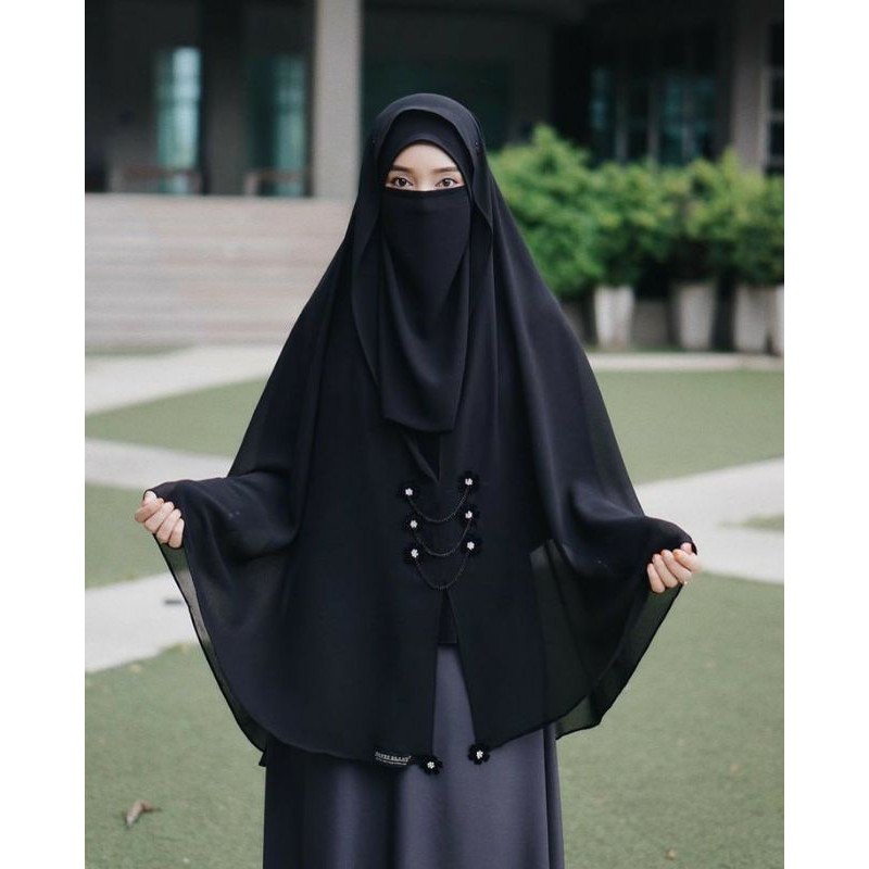 khimar niqab instan kerudung syari kerudung ceruty niqab ceruti