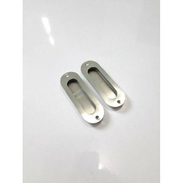Tarikan Kom Oval / Handle Tanam / Tarikan Pintu Dorong Sliding - STAINLESS