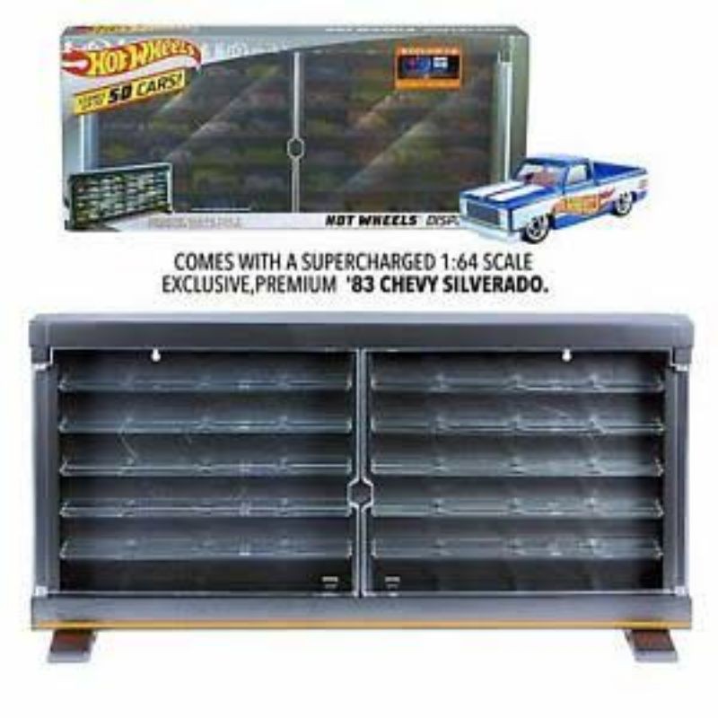 hot wheels hotwheels display case 50 th edition 83 chevy silverado diecast metal collection car cars