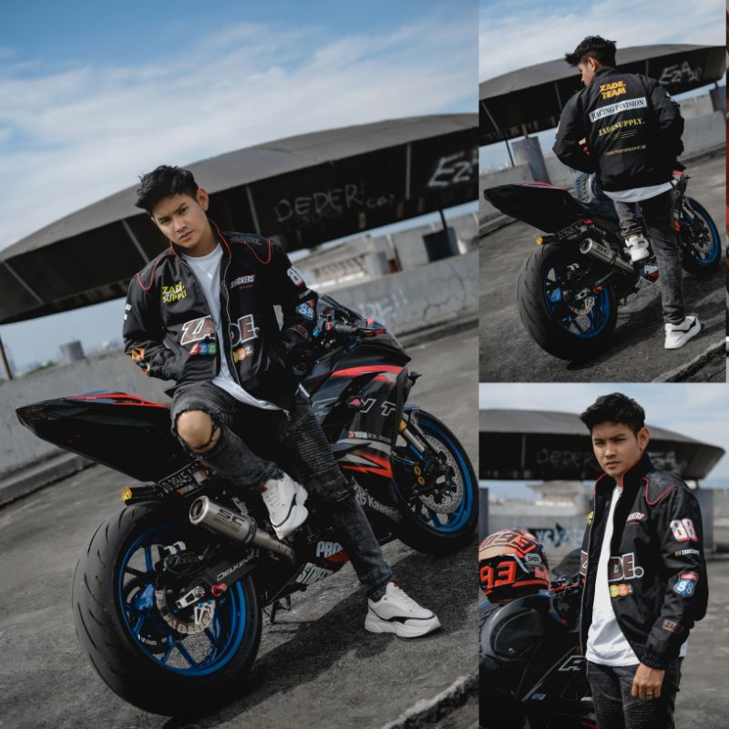 SOUTHWEEK | Nascar Jacket Motowear Racing Addiction - Jaket Motor Pria/Wanita-Zadefullhitam 015