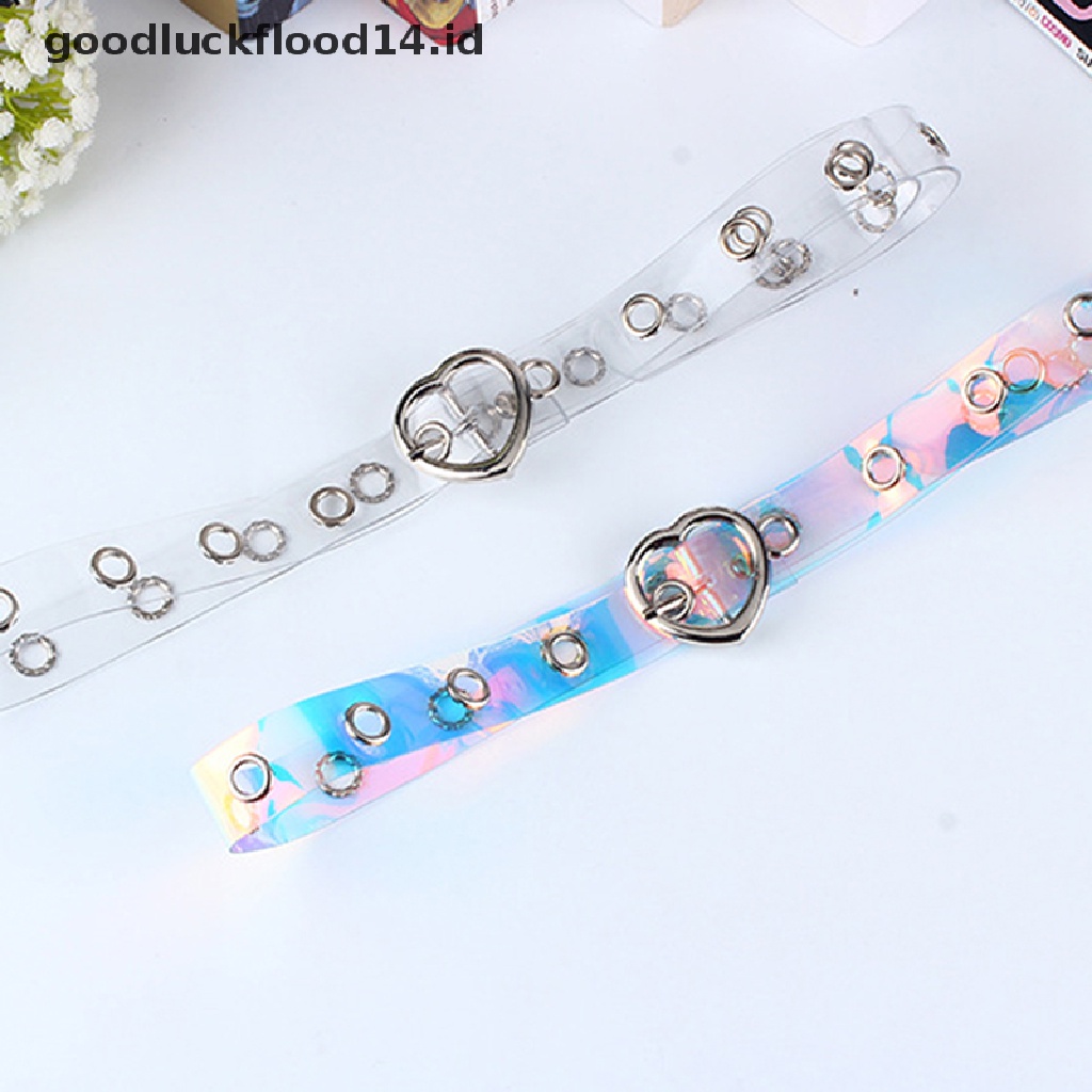 [OOID] New Women Transparent Belt Laser Casual Decoration Pin  Fashion Lady Girls  ID