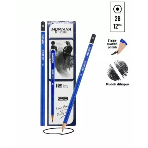 

(12pcs) PENSIL KAYU 2B HIJAU MURAH MONTANA / PROKENSO