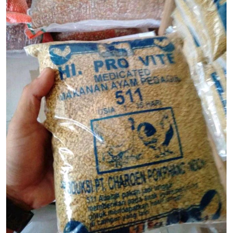 Pur Voer 511 Pokphand pakan ayam bangkok/Kampung/Kate/joper Berat 1 kg murah