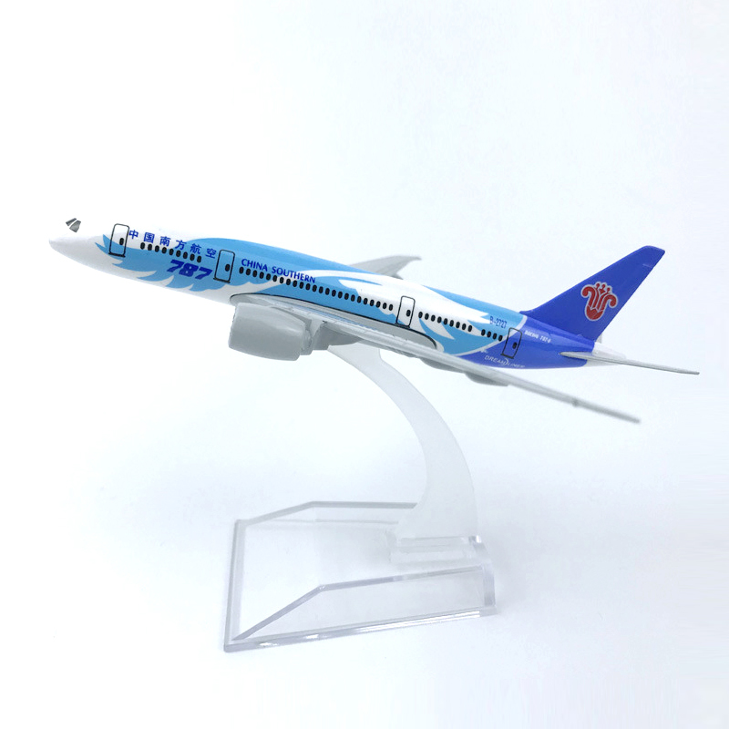 Model Pesawat Terbang Airlines Boeing 787 B787 Bahan Logam Ukuran 16CM / 20CM Untuk Dekorasi