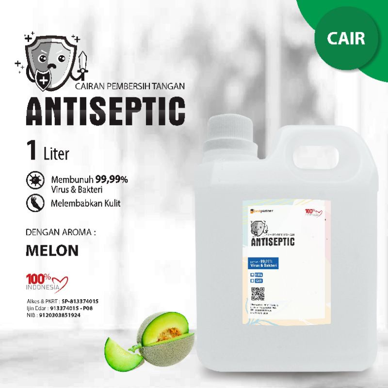R-CLEAN Cairan Antiseptic Handsanitizer cair putihan aneka aroma kemasan jurigen 1 liter