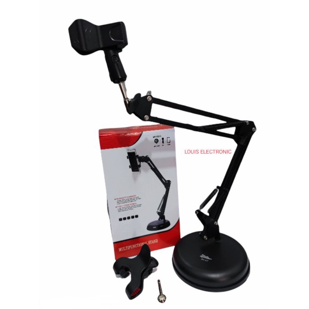 Stand HP dan Mic Meja Black Spider SH-37 Table Standing HP Microphone Mikrofon Desk Stand Mic