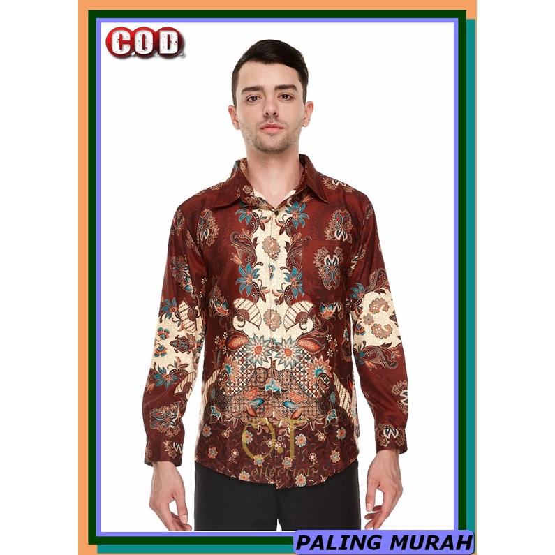 Kemeja Pria Hem Baju Pria Distro Kasual Casual Cowok Dewasa Covan OW831 [Batik Pandawa Ot]Kemeja B