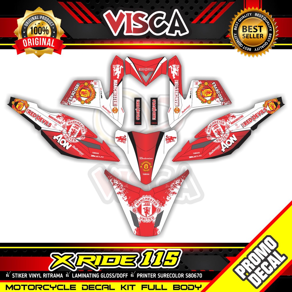 Decal Xride 115 Full Body Stiker Xride 115 Dekal Xride 115 Man United