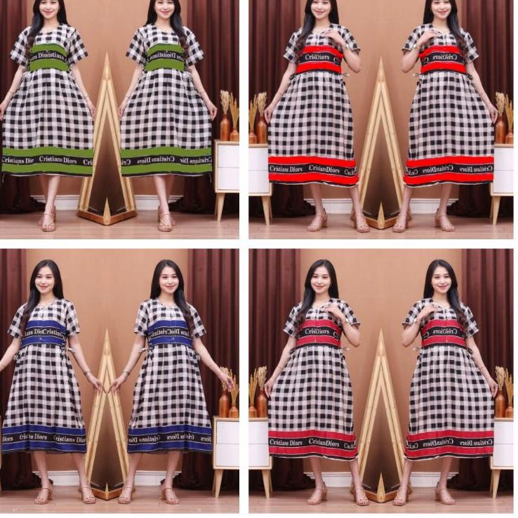 Stok terbatas.. Dress midi // dress Arken // midi dress // bahan santung // gamis midi // dress wani
