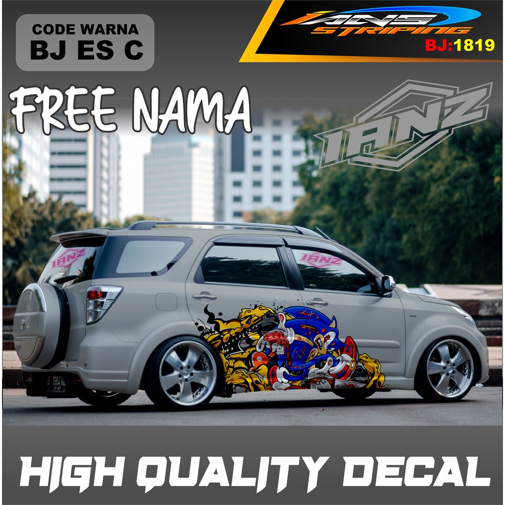 STICKER DECAL MOBIL TERIOS / STIKER MOBIL GRAND LIVINA / VARIASI STIKER MOBIL AVANZA / STIKER MOBIL XENIA / STIKER MOBIL