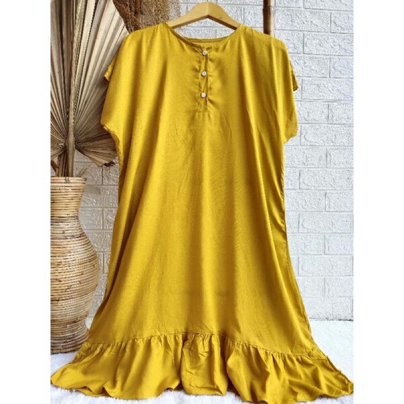 Daster Viral | Daster Ruffle Rayon | Daster Kekinian | daster viral polos | daster ruffle polos