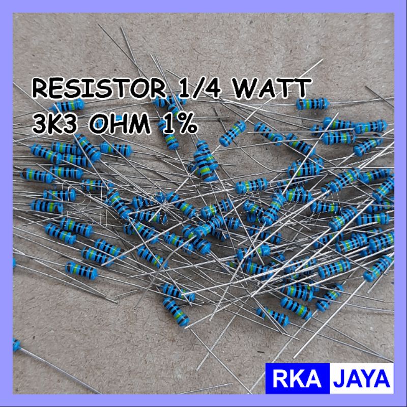 Resistor 1/4 Watt 3K3 Ohm 3300 Ohm