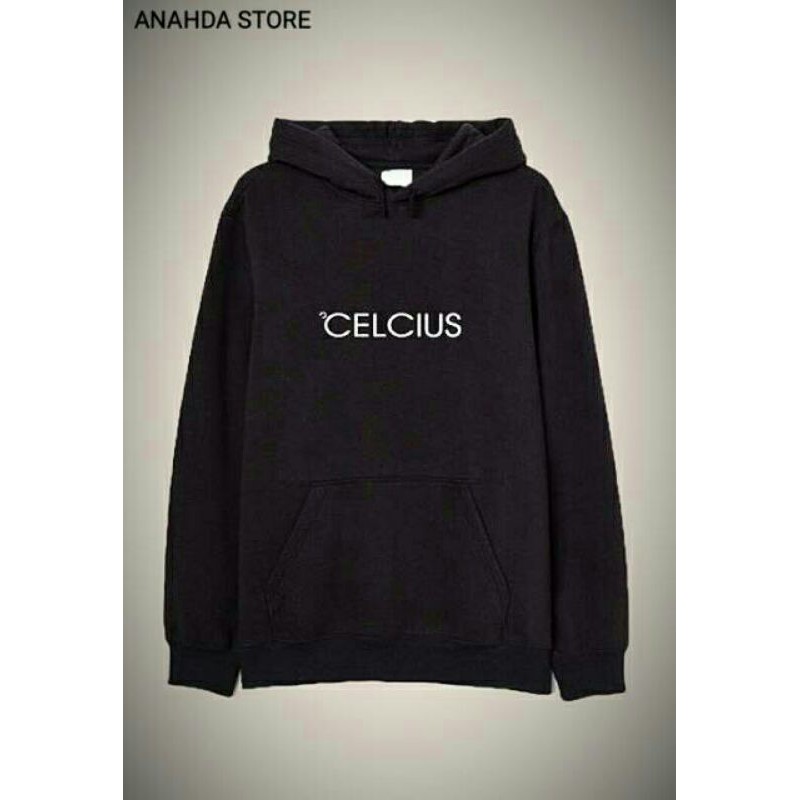 Jaket Celcius Hoodie Hitam C10033S Derajat Celcius Ready