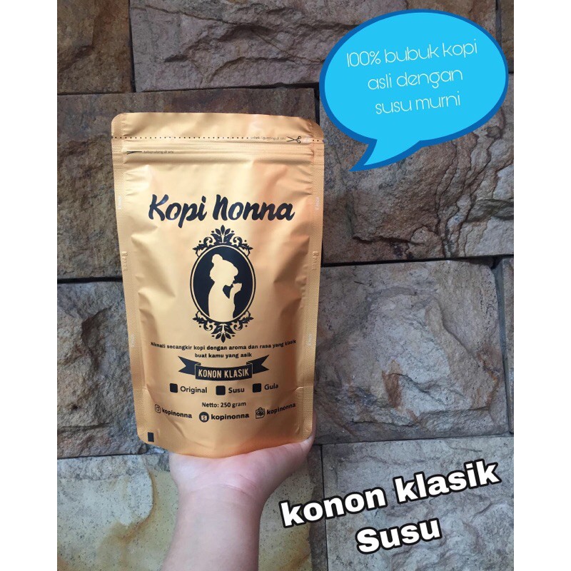 

KOPI NONNA KLASIK Susu 100% kopi asli dengan susu murni