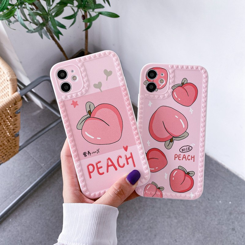 Love Frame Pink Peach Soft Case HP OPPO A53 A33 A31 A5 A9 2020 A16 A55 A54 A15 A15S A74 A93 A35 A3S A52 A92 A57 A39 F1S F9 Pro A7 A5S A12 A11K F11 K3 K5 Reno 5 4 F 6 Realme C1 X XT VIVO Y11 Y12 Y12i Y15 Y17 Y12S Y20 Y20S Y20i Y50 Y30 Y30i Y83 Y81 Y91C Y93