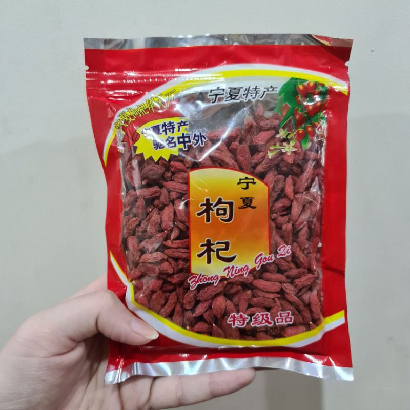 

Gojiberry / Kichi / Kici / Kice / Kiche 100 gr Goji berry Zhong Ning Gou Zi Kemasan 100gr