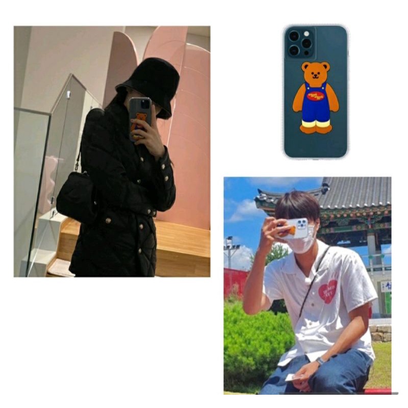 Korean Popsocket Kai EXO Jennie Blacpink Bear Phone Holder