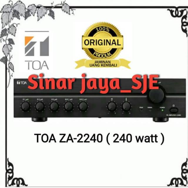 Ampli TOA ZA 2240 ( 240 watt ) power amplifier ZA 2240 ...