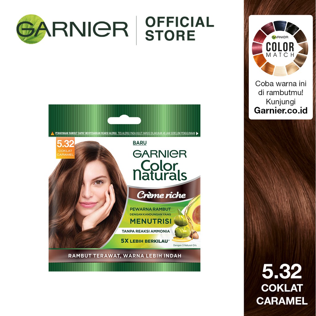 Garnier Color Naturals Express Hair Color 5.32 Coklat Caramel (Cat