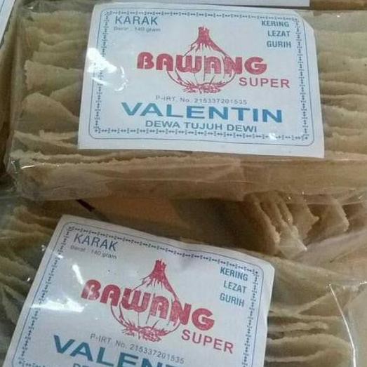 

Krupuk Gendar Bawang Valentin / Puli / Beras / Karak Solo satuan Stok(A54B65)