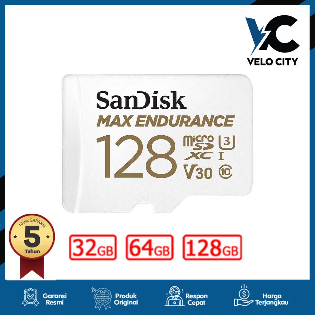 Sandisk Max Endurance MicroSDXC 128GB UHS-I V30 100MB/s - Garansi 2th