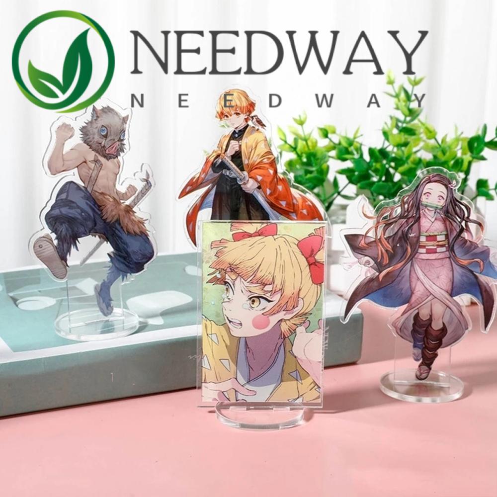 Needway  Zenitsu Acrylic Stand Inosuke Desktop Stand Anime Demon Slayer Kamado Kimetsu No Yaiba Tanjirou Nezuko Action Figures Giyuu Stand Plates