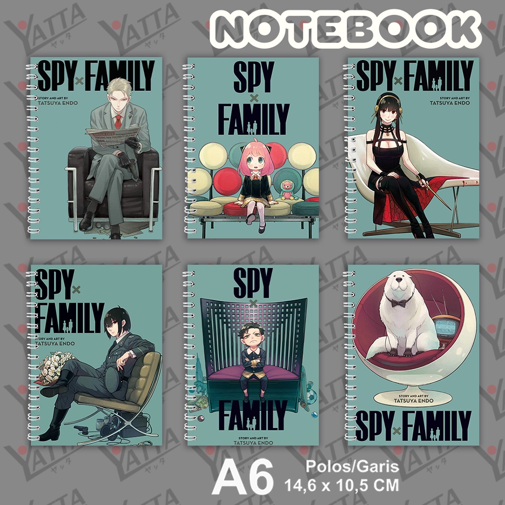 

Notebook Anime Ukuran A6 10,5 cm x 14,8 cm Spy X Family Seri 1 YOTAKUSHOP
