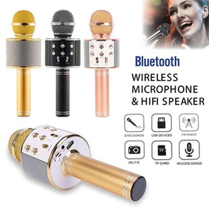 MIC WS858 WS-858 Portable Bluetooth Wireless Mic Smulee Karaoke WS 858