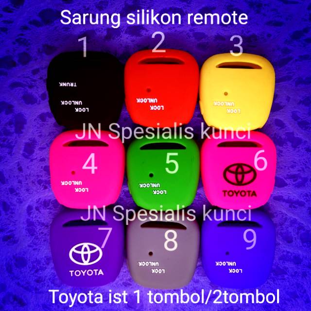 Sarung silikon remote toyota ist tombol 1 /2 tombol