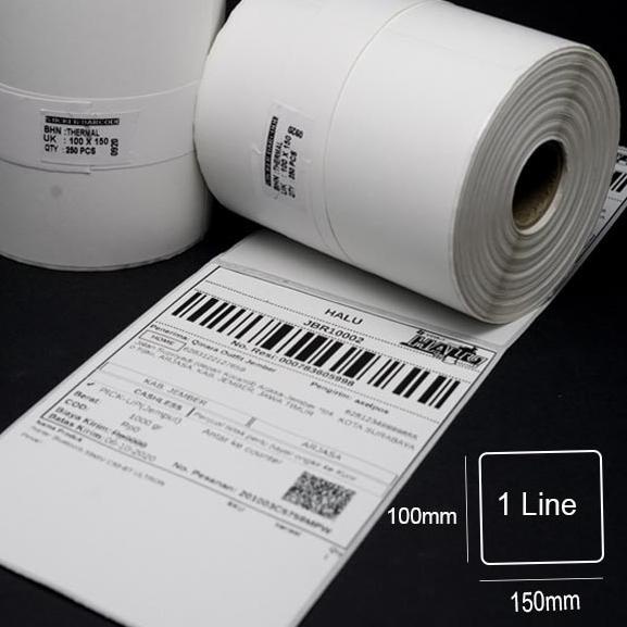 

✻ KERTAS STICKER BARE THERMAL 100X150 100 X 150 250 PCS KOOR 1 INCH ❊