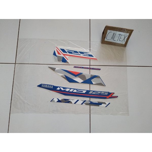 Striping Yamaha Mio m3 2015 2016 2017 Putih Biru Original