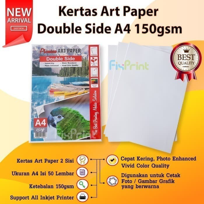 

Art Paper A4 150 GSM 1pack / 50 Lembar FPJNew668