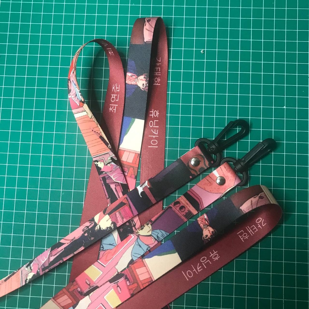Chaotic wonderland lanyard - sisa stock sharing - txt