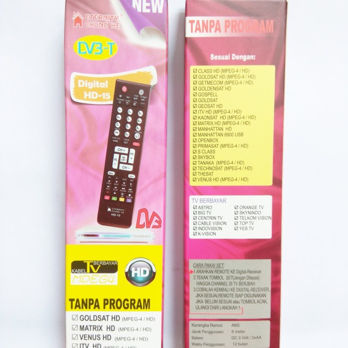 Remot/Remote Receiver Parabola Yes Tv / Top Tv / Indovision Multi/Univ #98