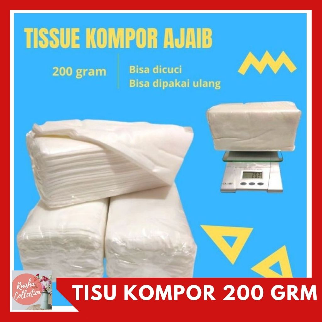 RC TISSUE/TISU KOMPOR/TISU SERBAGUNA KEMASAN 200 GRAM BISA DIGUNAKAN BEBERAPA KALI