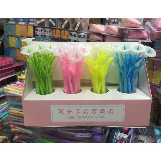 

Pulpen Gel motif Bunga warna warni unik