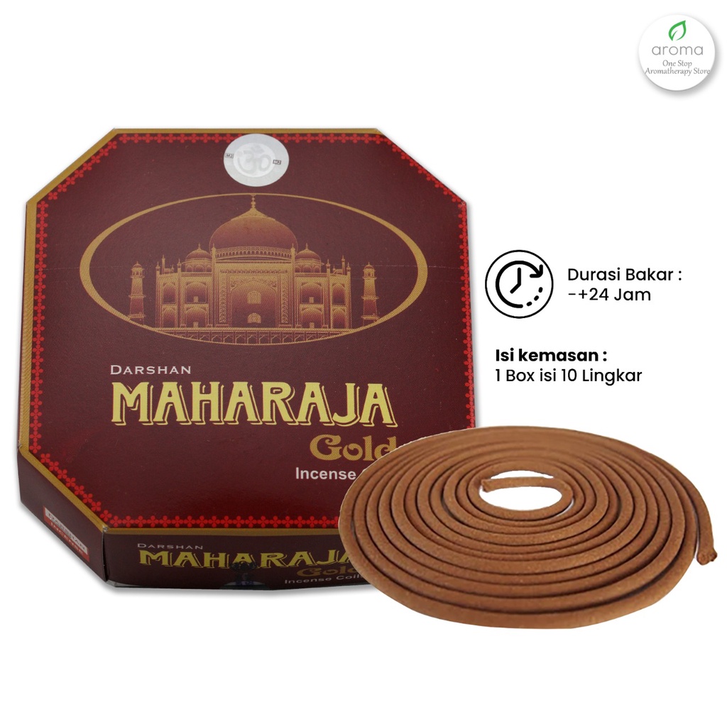 Dupa India (Aromaterapi) Coil - Darshan Maharaja Gold 24 Jam