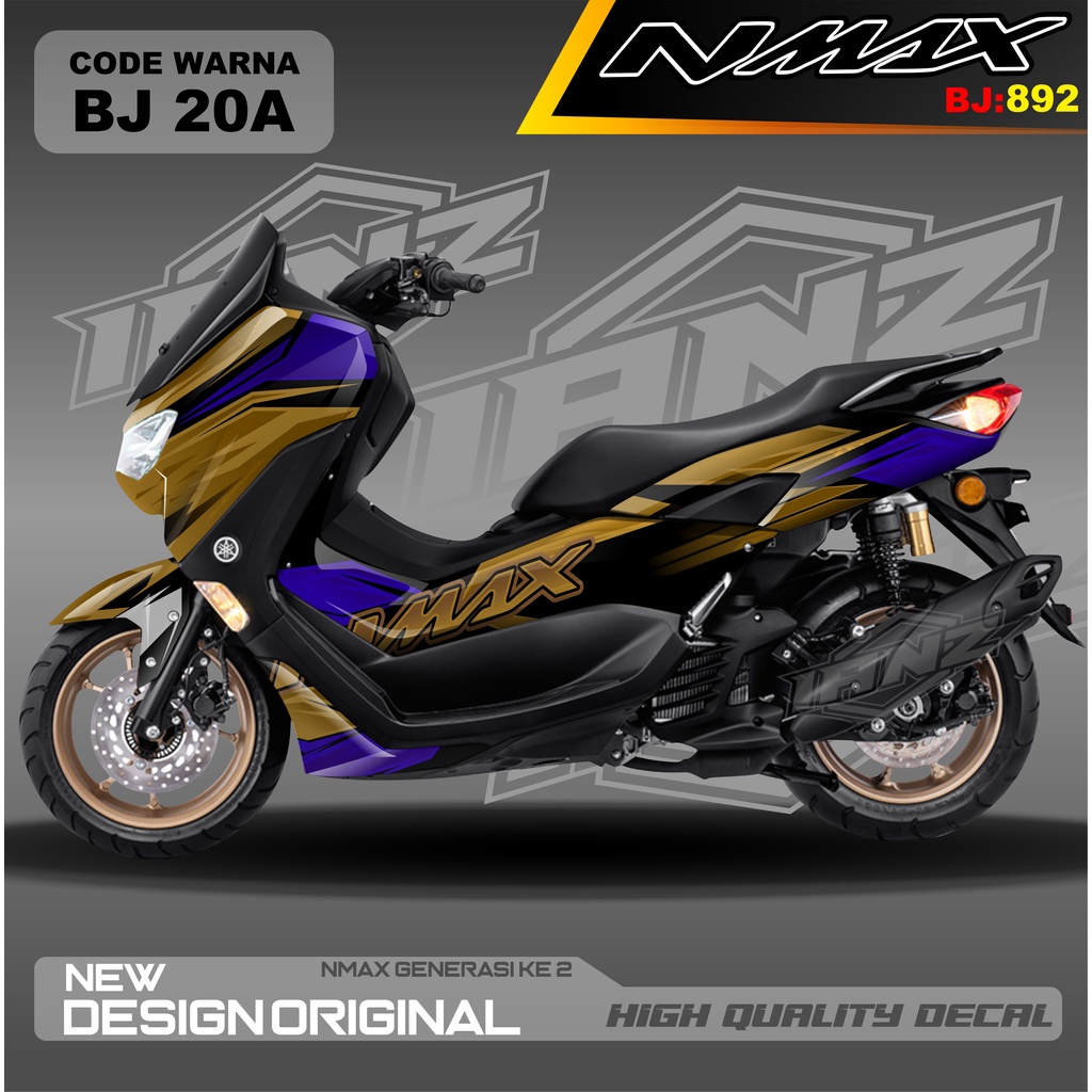 DECAL STIKER NEW NMAX FULL BLOK BODI MOTOR / DECAL FULL BODY NMAX / DECAL STIKER FULL BODY NMAX / STIKER DECAL NMAX TERBARU