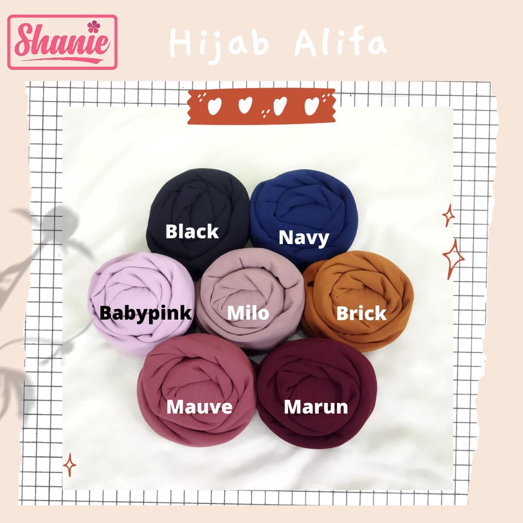 Khimar Alifa Maroon Hijab Instant Non Pad Premium by Shanie