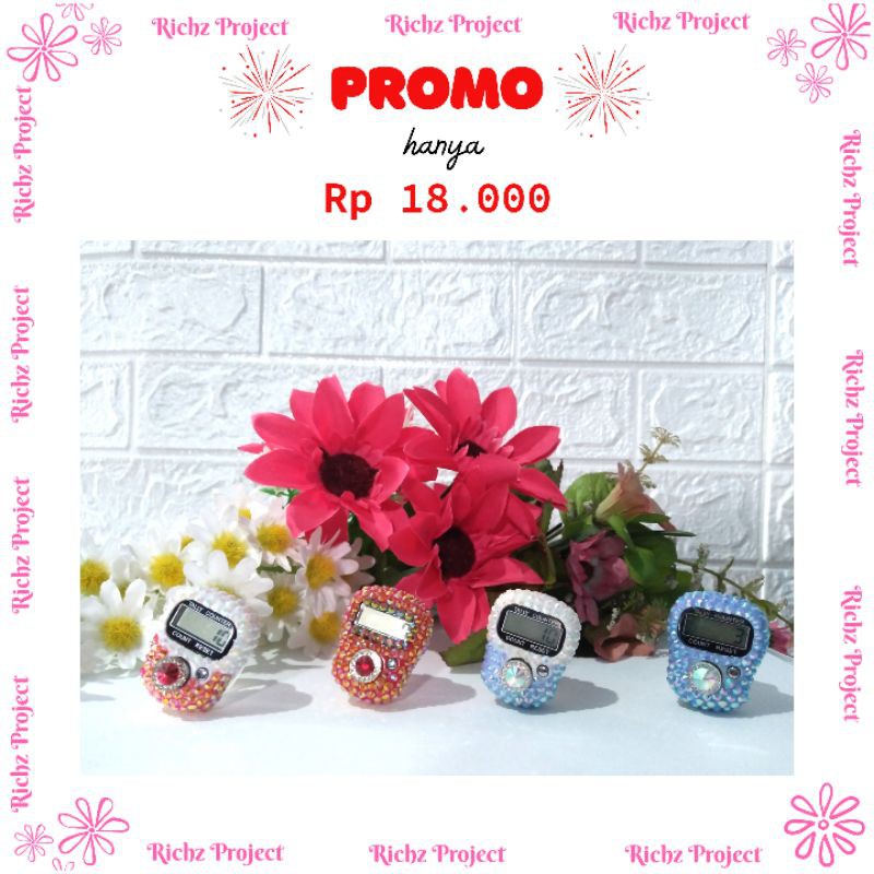 tasbih digital hias swarovski