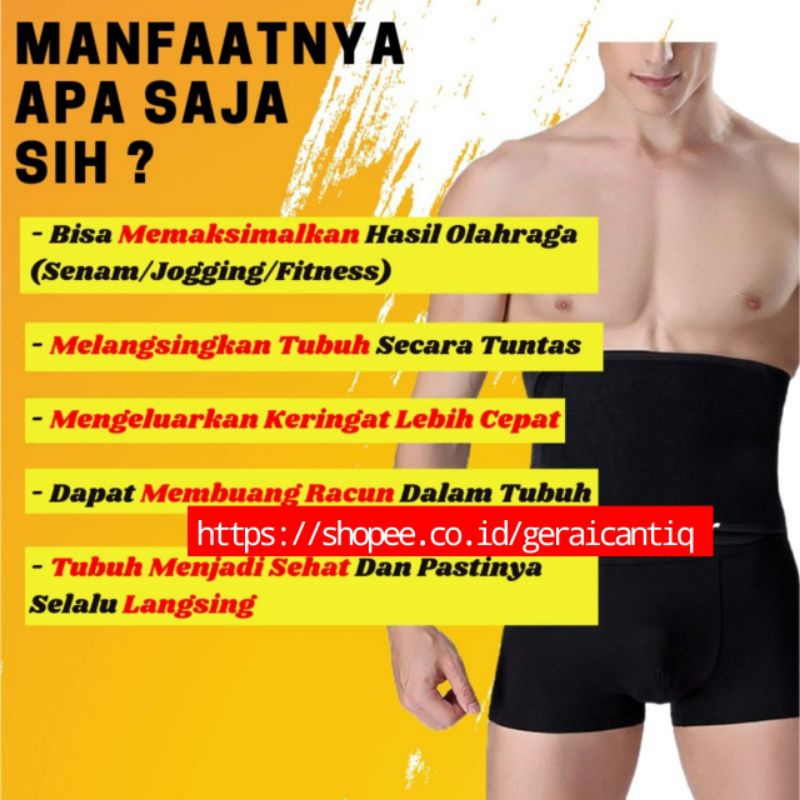 HOT SHAPER WAIST MEN BELT UNISEX KORSET PEREKAT PEMBAKAR LEMAK PENGECIL PERUT BUNCIT ORIGINAL